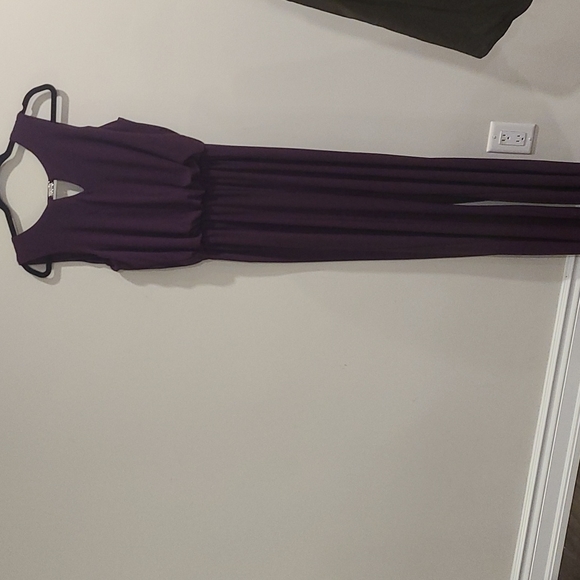 Tiana B purple stretch jumpsuit with bling - Picture 2 of 9